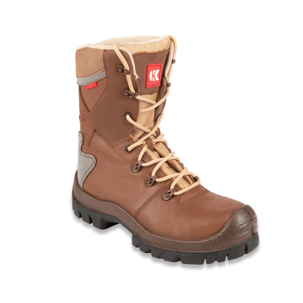 Bota Alta Minero Seg Tridensidad PU Caucho Blindada Calzado Kondor